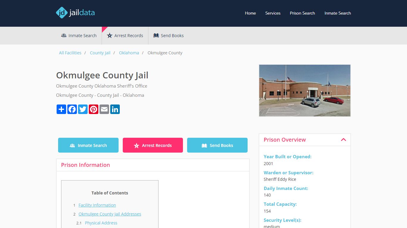 Okmulgee County Jail: Jail Roster, Visitation, Commissary - Jaildata.com