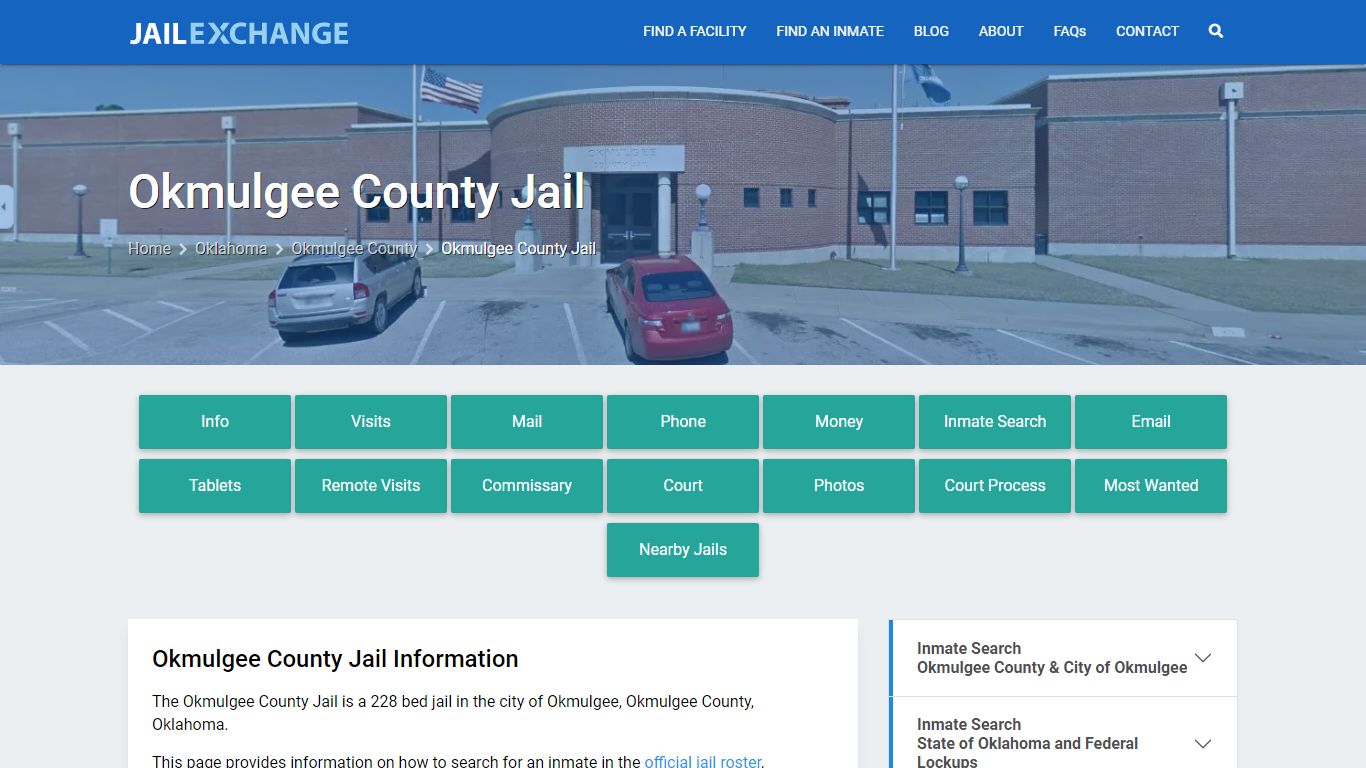 Okmulgee County Jail, OK Inmate Search, Information